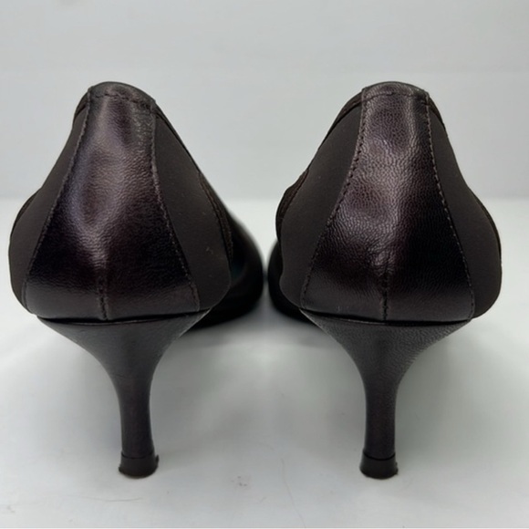 DONALD J. PLINER  Couture Edone  Chocolate Brown Leather Pump  Women’s Sz 6.5 - Picture 6 of 8